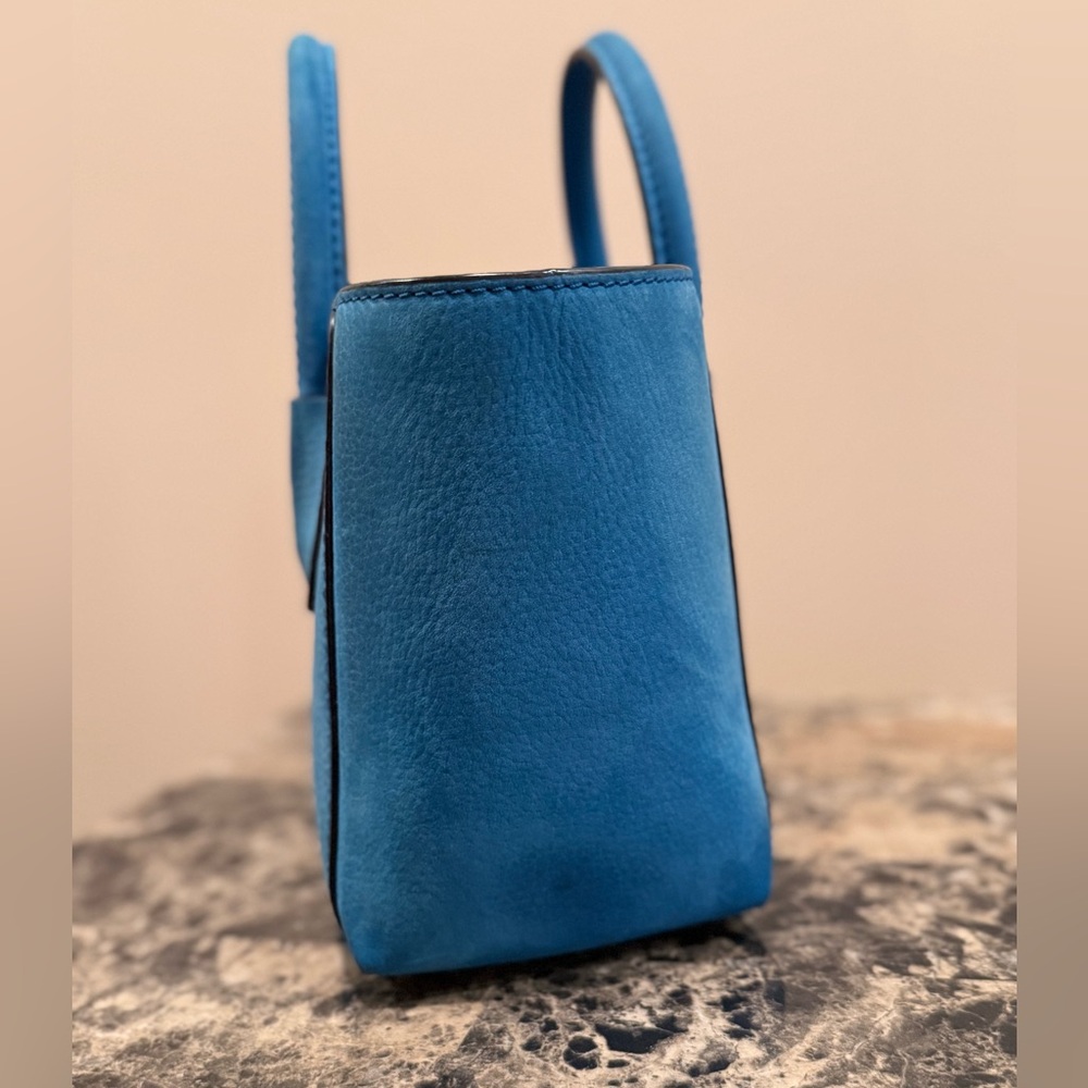 Henri Bendel Nubuck Teal Satchel - Luxe Edition 💎RARE💎 - Picture 4 of 13